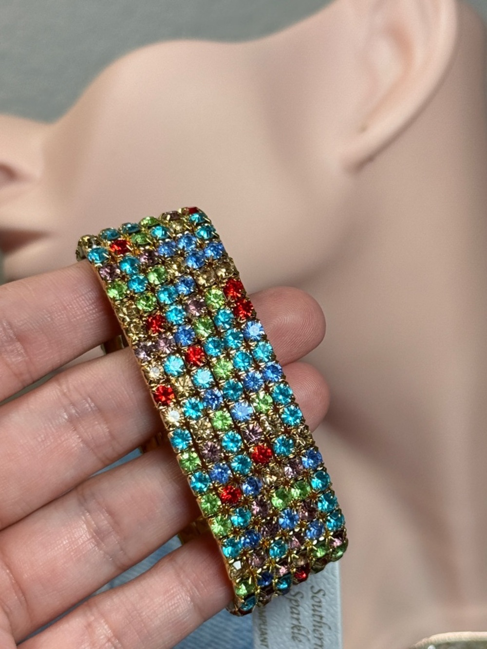 Multicolor Crystal Stretch Bracelet